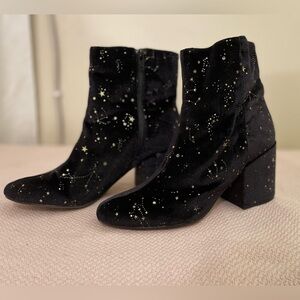 Urban Outfitters Velvet Celestial Booties